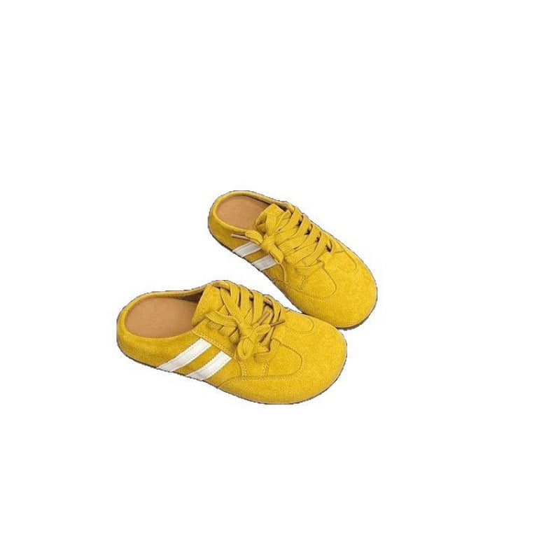 Damen Sneaker Slipper im sportiven Stil mit klassischem Schnürverschluss R&B