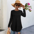 Damen Langarmshirt mit Knopfdetails und asymmetrischem Schnitt R&B
