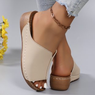 Damen entspannte Zehentrenner-Sandalen mit weichem Fußbett R&B