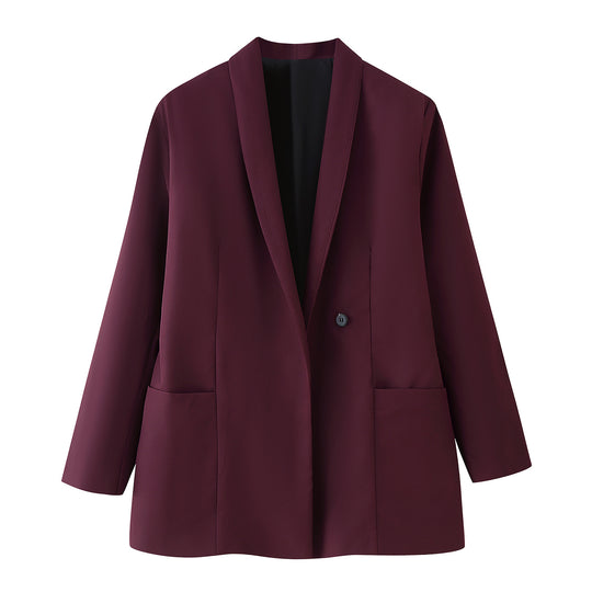 Damen elegante Blazerjacke mit Taschen und modernem Schnitt R&B