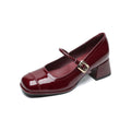 Damen elegante Mary-Jane Schuhe mit komfortablem Blockabsatz