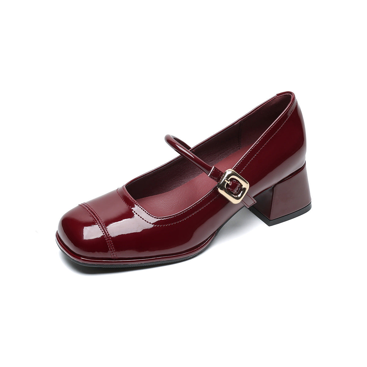 Damen elegante Mary-Jane Schuhe mit komfortablem Blockabsatz