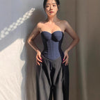 Damen Korsettoberteil mit verstärktem Bustier