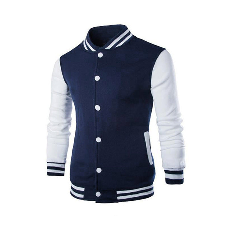 Herren Varsity-Jacke mit kontrastierenden Ärmeln und sportlichem Design