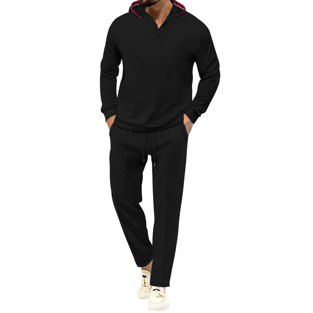 Herren lässiges Hoodie-Set mit innovativem Design und atmungsaktiven Eigenschaften R&B
