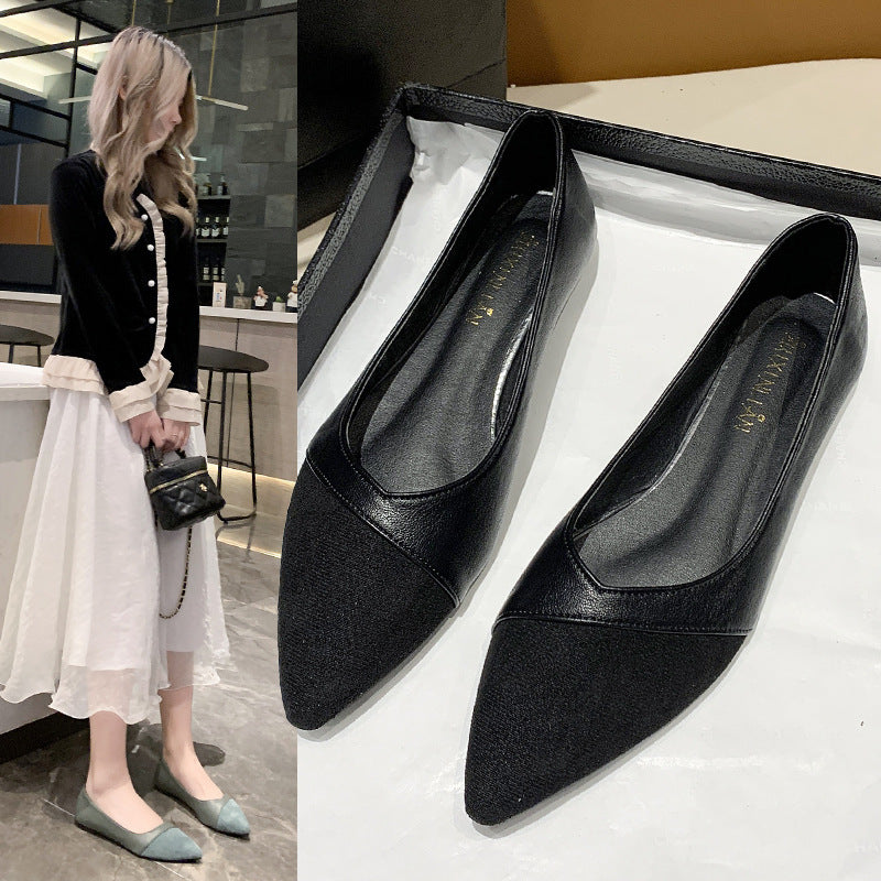 Damen elegante Ballerinas mit spitzem Zehenbereich R&B