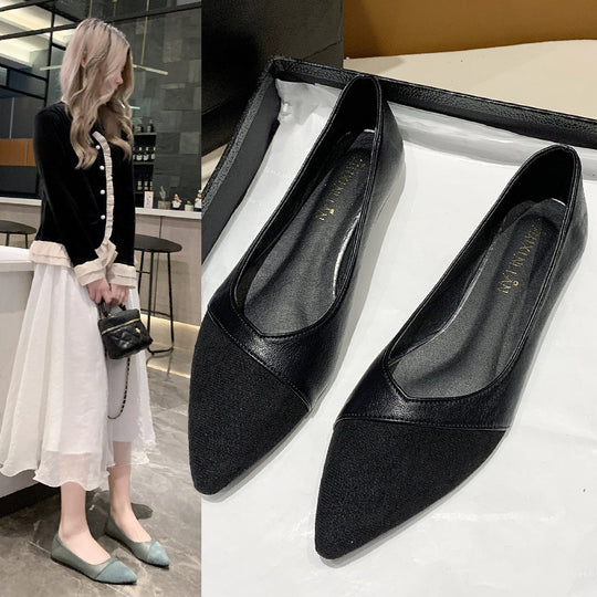 Damen elegante Ballerinas mit spitzem Zehenbereich R&B