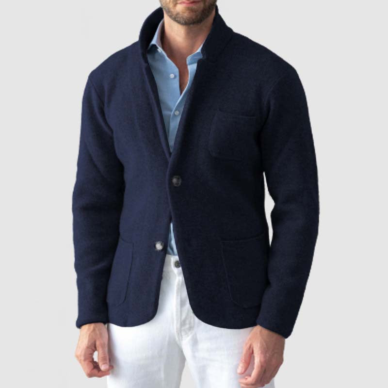 R&B | Blazer Slim Fit Wollmischung Reverskragen Zwei Knöpfe Taschendetails