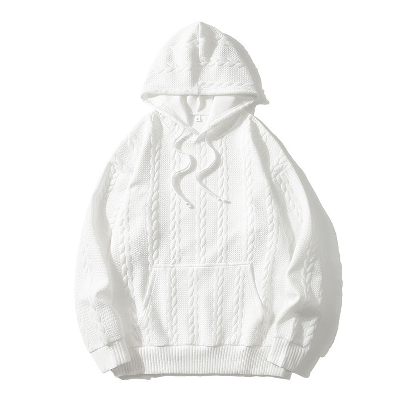 Herren Kapuzenpullover mit strukturiertem Muster R&B