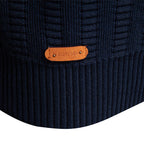 Herren Pullover mit strukturiertem Design und halbem Reißverschluss