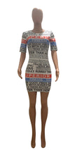 Damen Kurzarm Kleid R&B
