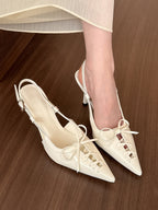 Damen Slingback-Pumps mit raffinierter Schnürungsdetails und elegantem Design R&B