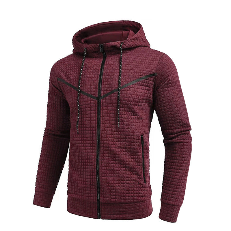 Herren stylische Jacke mit strukturiertem Design und praktischem Reißverschluss R&B