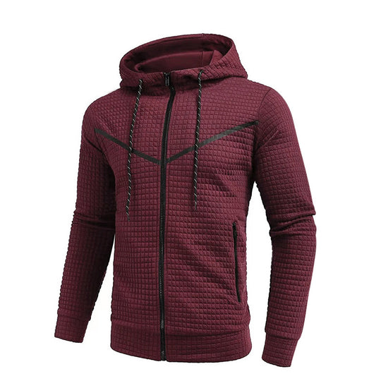 Herren stylische Jacke mit strukturiertem Design und praktischem Reißverschluss R&B