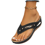 Damen Zehentrenner-Sandalen mit modischem Dekor R&B
