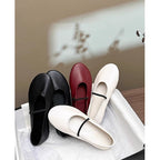 Damen feine Ballerinas mit elastischem Fesselband R&B