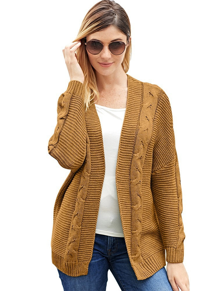 Damen Strickjacke mit zeitlosem Zopfmuster R&B