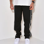 Herren Sportliche Jogginghose mit Druckknopf-Detail und seitlichen Taschen R&B