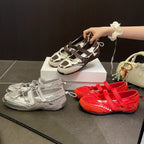 Damen modische Halbschuhe mit praktischem Klettverschluss und atmungsaktiver Mesh-Oberfläche R&B