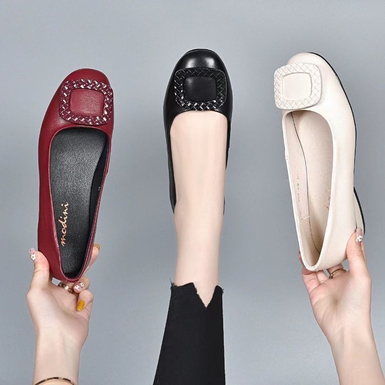 Damen Ballerinas mit elegantem, geflochtenem Detail und bequemer Sohle R&B