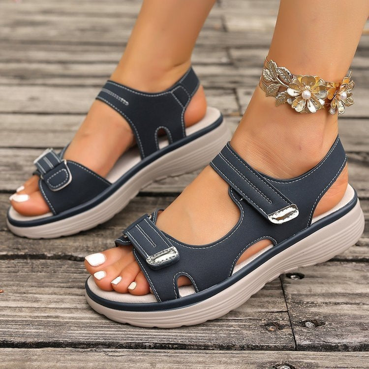 Damen Sandalen mit verstellbarem Riemendesign und gepolsterter Sohle R&B