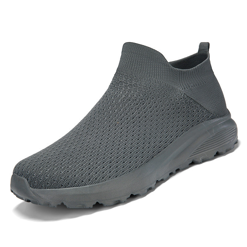 Unisex nan elastischer Strick-Schlupfschuh mit konturierter viskoelastischer Innensohle und rutschfester stoßdämpfender Laufsohle R&B