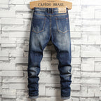 Herren Ripped Denim Jeans im urbanen Style R&B