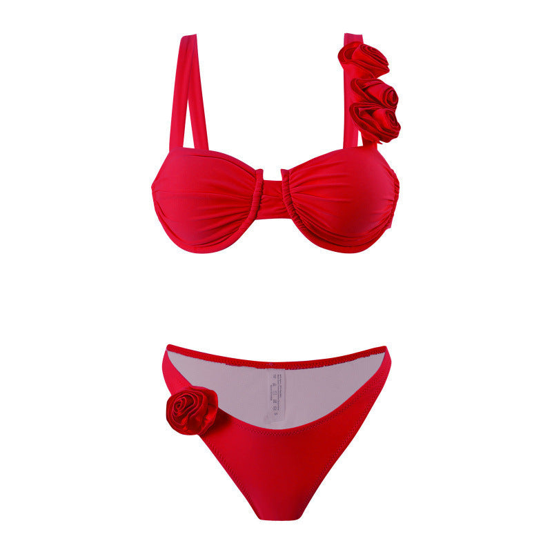 Damen Bikini-Set mit floralen Applikationen und elegantem Schnitt R&B
