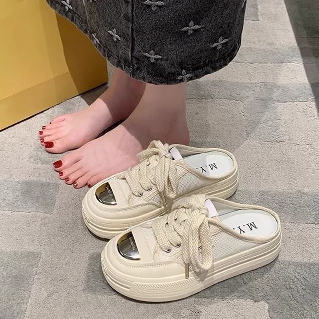 Damen modische Slip-On Sneakers mit dämpfender Sohle und luftiger Mesh-Oberfläche R&B