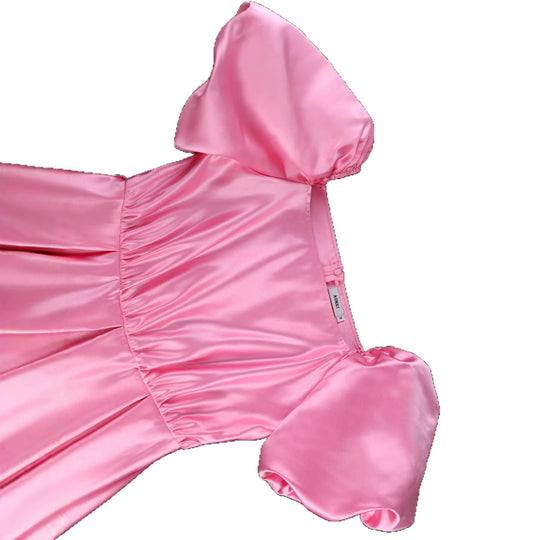 Damen luftiges Kleid mit schickem Tüllrock und Puffärmeln R&B