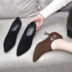 Damen spitze Slipper mit elegantem Absatz R&B