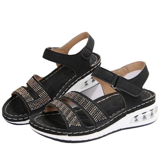 Damen bequeme Sandalen mit glitzernden Akzenten R&B