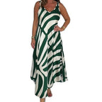 Damen Maxikleid mit modernem Muster und elegantem Schnitt R&B