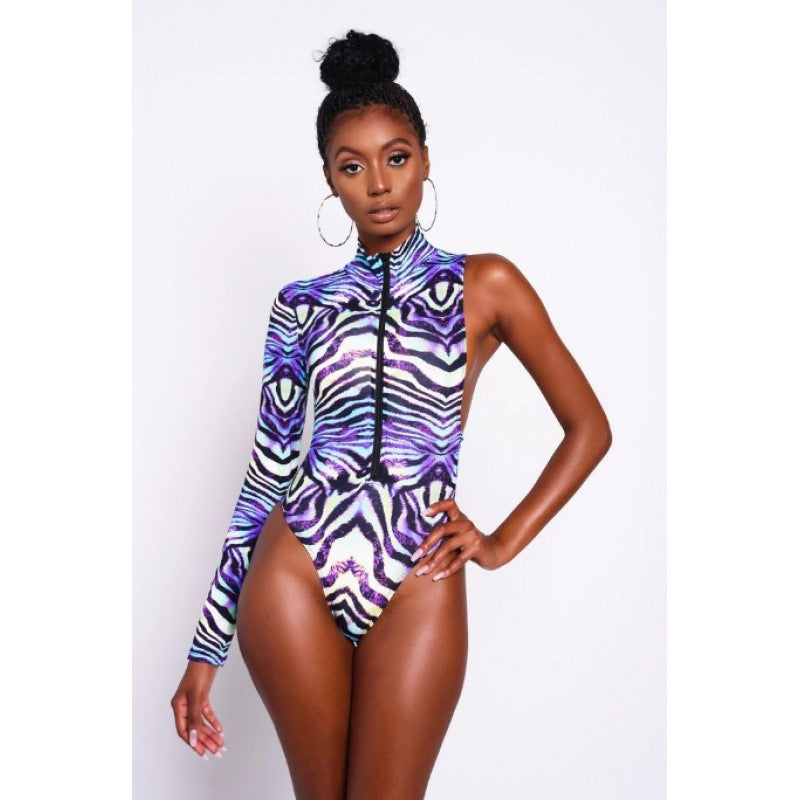 Damen Badeanzug mit asymmetrischem Design R&B