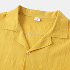 Damen Pyjama-Set aus leichtem, atmungsaktivem Stoff mit knöpfbarem Oberteil und elastischem Bund