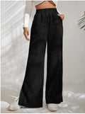 Damen Weite Plissierte Hose zur Freizeitgestaltung R&B