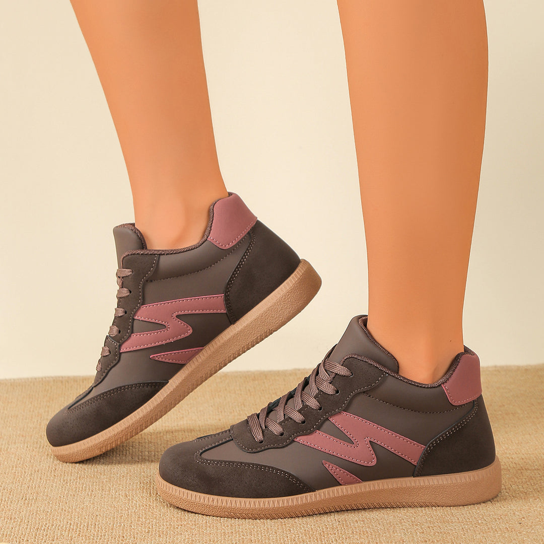 Damen Sneakers im sportlichen High-Top-Stil mit modischen Akzenten R&B