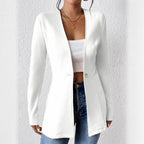 Damen elegante Blazerjacke mit asymmetrischem Schnitt R&B