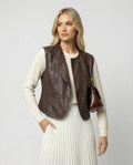Elegante Ärmellose Damen Weste Übergröße Herbst Strickjacke Modisch Bequem