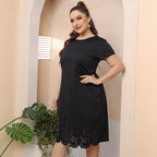 Damen elegantes Cut-Out Sommerkleid R&B