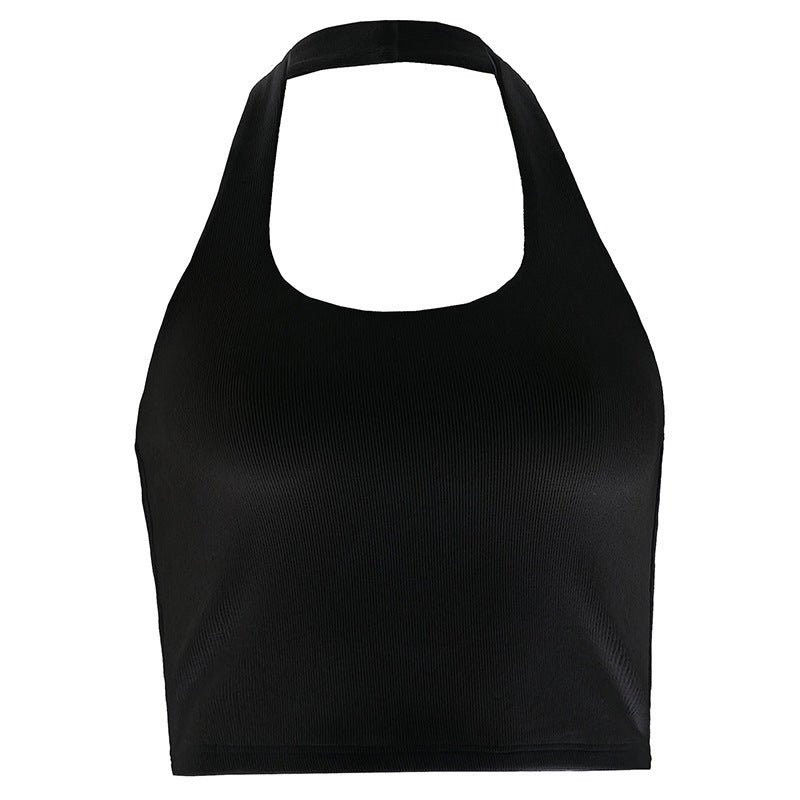 Damen Crop-Top mit tiefem Ausschnitt und sportlichem Design R&B