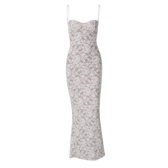 Damen Elegantes Spitzenabendkleid mit tailliertem Schnitt und raffinierten Details R&B