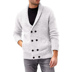 Herren Strickjacke mit doppelter Knopfleiste und modernem Strukturdesign R&B