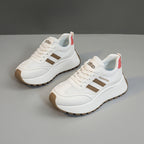 Damen Sportliche Plateau Sneakers mit strukturierter Laufsohle und modischen Akzenten R&B