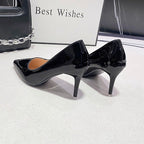 Damen elegante spitze High Heels mit glänzendem Finish R&B
