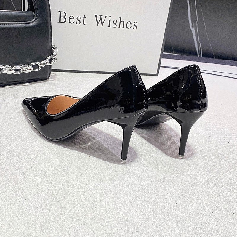 Damen elegante spitze High Heels mit glänzendem Finish R&B