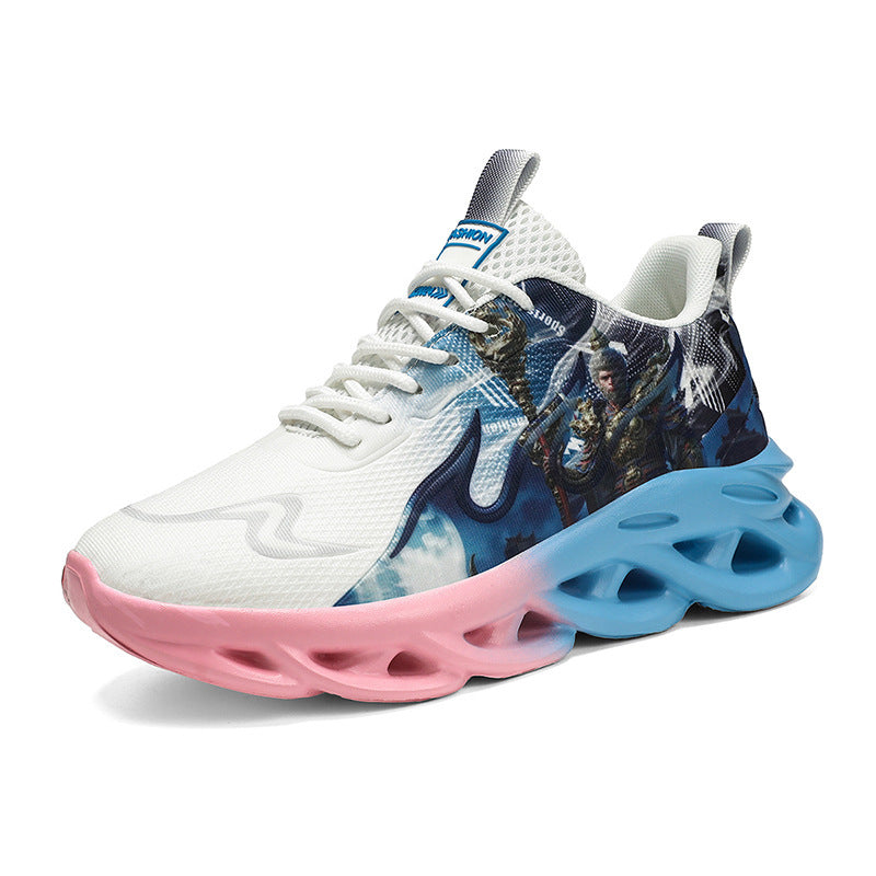 Damen Sportliche Sneaker mit futuristischem Grafikdesign R&B