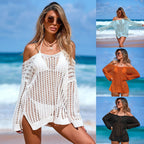 Damen luftiger Häkel-Strandpullover R&B