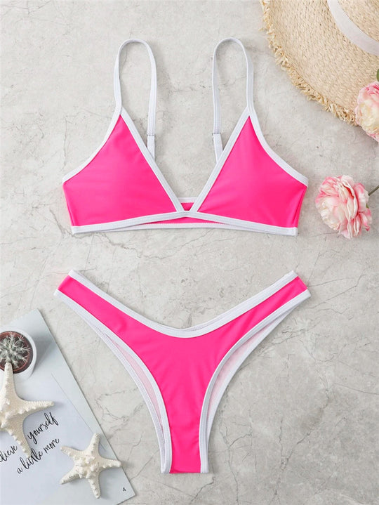Damen Triangel-Bikini mit eleganter Naht und sportlichem Schnitt R&B