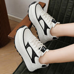 Damen Plattform-Sneaker mit modischem Obermaterial und rutschfester Sohle R&B